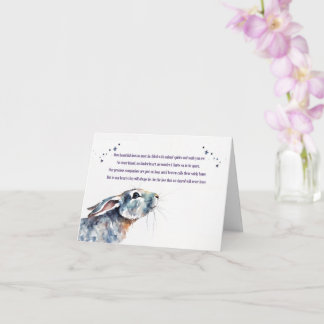Bunny Rabbit Sympathy with Spiritual Type Poem Card