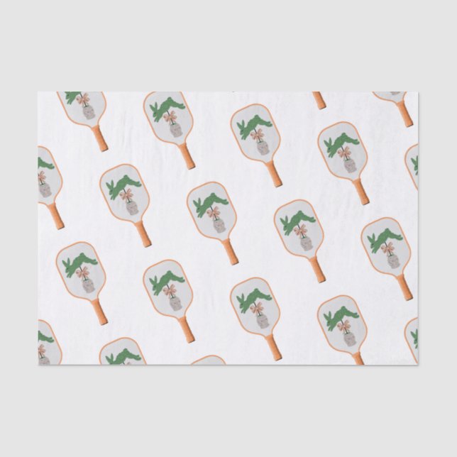 Bunny Rabbit Topiary Ginger jar jars Wrapping Pape Tissue Paper (Front)
