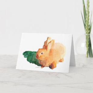 Bunny Rabbit Watercolor Greeting Card