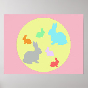 Bunny / Rabbit World A3 Poster