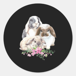 Bunny Rabbits Bunny Mom Bunny Classic Round Sticker