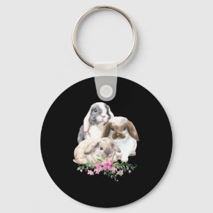 Bunny Rabbits Bunny Mom Bunny Easter Key Ring