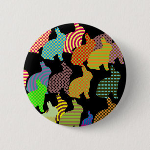 Bunny Rabbits Button Badge