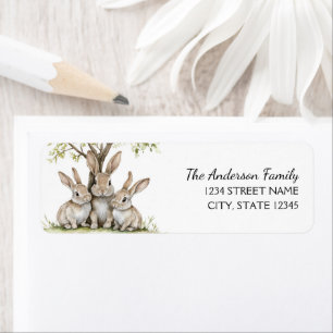 Bunny Rabbits Return Address Label