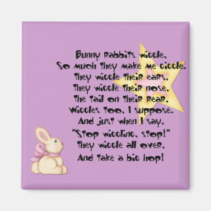 Bunny Rabbits Wiggle Magnet