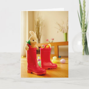 Bunny Rainboots Easter Card