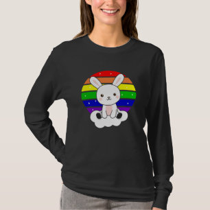Bunny Rainbow Glitter Kawaii Rabbit Colorful T-Shirt