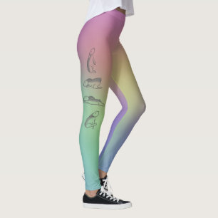 Bunny Rainbow Yoga Pants