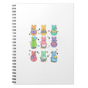 Bunny Reading Books Easter Day Librarian Teacher B