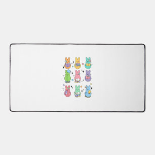 Bunny Reading Books Easter Day Librarian Teacher B Desk Mat