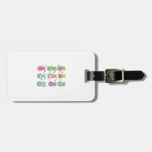 Bunny Reading Books Easter Day Librarian Teacher B Luggage Tag