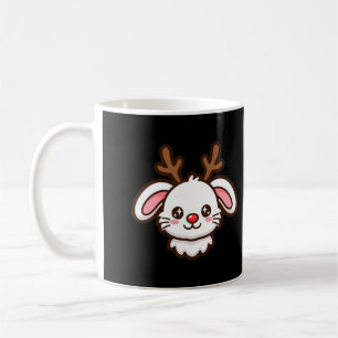 Bunny Reindeer Christmas Coffee Mug
