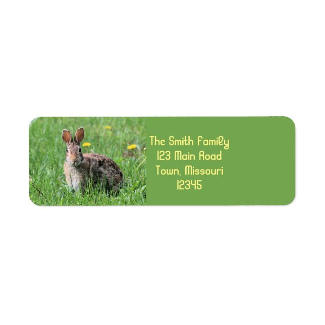 Bunny Return Address Label (Front)