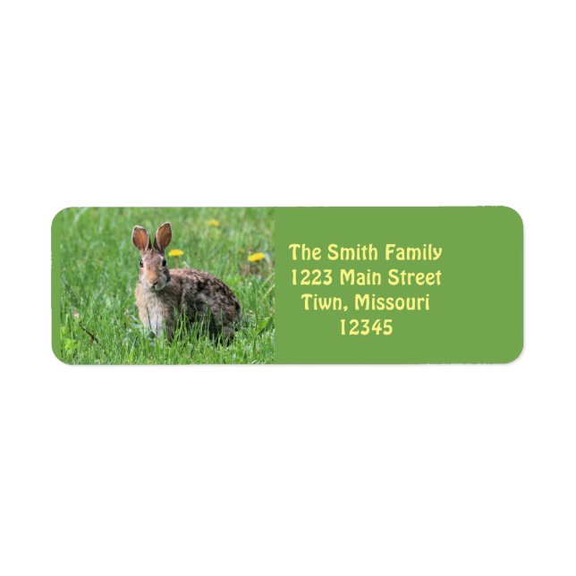 Bunny Return Address Label (Front)