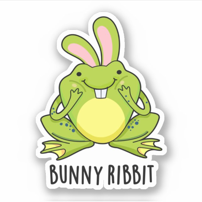 Bunny Ribbit Funny Rabbit Frog Pun  (Front)
