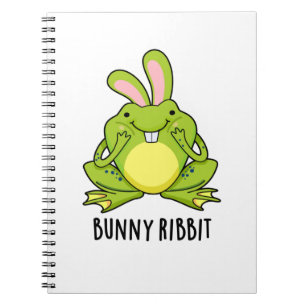 Bunny Ribbit Funny Rabbit Frog Pun Notebook