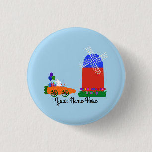 Bunny Riding Carrot Car #4 Button