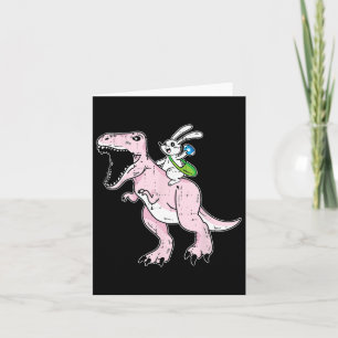 Bunny Riding Dinosaur Easter Egg Hunting Rabbit Sp Card