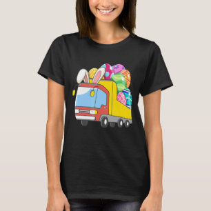 Bunny Riding Garbage Truck Easter Day Bunny Garbag T-Shirt
