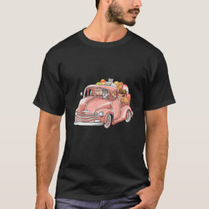 Bunny Riding Truck Easter Day Dogs Eggs Hunt Mens T-Shirt