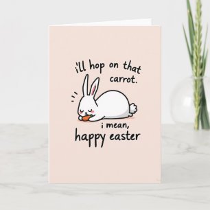 Bunny Root Vegetable Funny Card