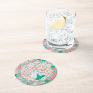 Bunny Round Paper Coaster
