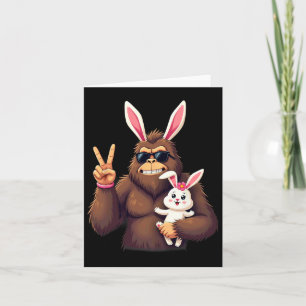 Bunny Sasquatch Bigfoot Sungles Easter 1  Card