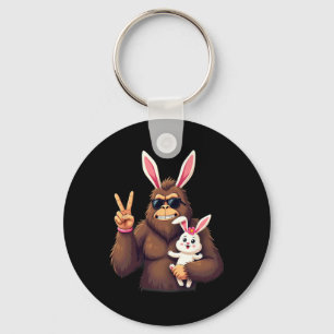 Bunny Sasquatch Bigfoot Sungles Easter 1 Key Ring