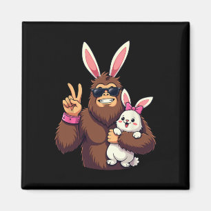 Bunny Sasquatch Bigfoot Sungles Easter Magnet