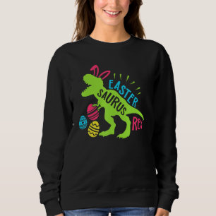 Bunny Saurus Dinosaur Hug Easter Eggs T Rex Easter Sweatshirt