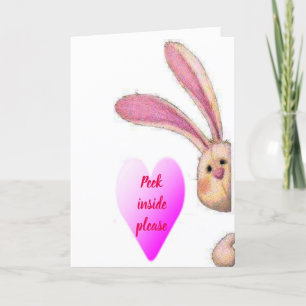 BUNNY SAYS **PEAK INSIDE** & **WILL YOU MARRY ME** HOLIDAY CARD