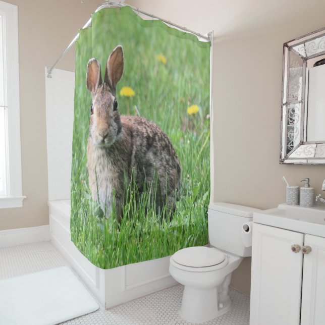 Bunny Shower Curtain (In Situ)