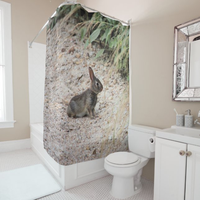 Bunny Shower Curtain (In Situ)