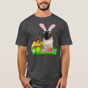 Bunny Siamese Cat Funny Easter Siamese Cat Lover T-Shirt
