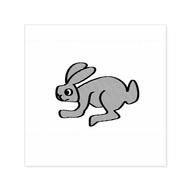 bunny, side view self-inking stamp (Design)