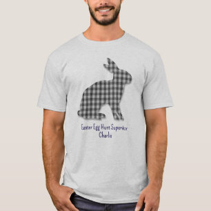 Bunny Silhouette, Easter Egg Hunt Supervisor Men's T-Shirt