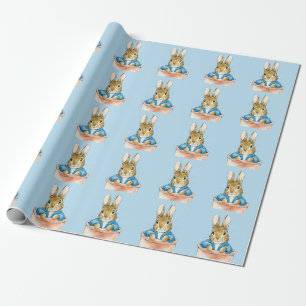Bunny Sitting in Plant Pot  Wrapping Paper