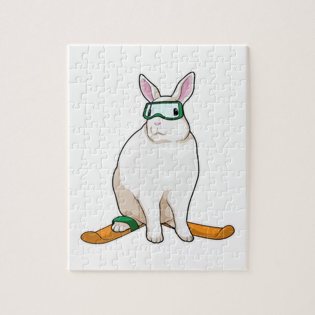 Bunny Skier Ski Jigsaw Puzzle (Vertical)