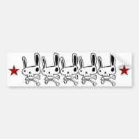 "Bunny Skulls" Bumper Sticker