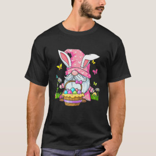 Bunny Spring Gnome Happy Easter Day Girls Kids T T-Shirt