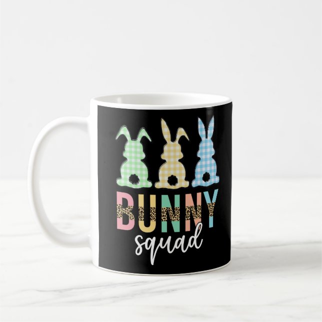 Bunny Squad | Easter Egg Hunt Cute Bunny Coffee Mug (Left)
