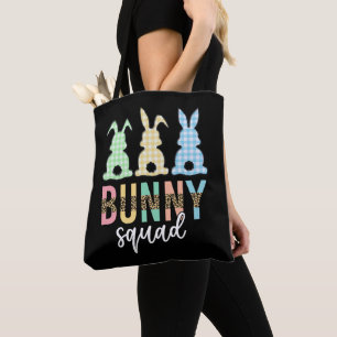 Bunny Squad   Easter Egg Hunt Cute Bunny Tote Bag