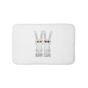 Bunny Squad Funny Cute Pet Rabbit Lover T Shirt Bath Mat