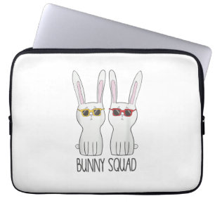 Bunny Squad Funny Cute Pet Rabbit Lover T Shirt Laptop Sleeve
