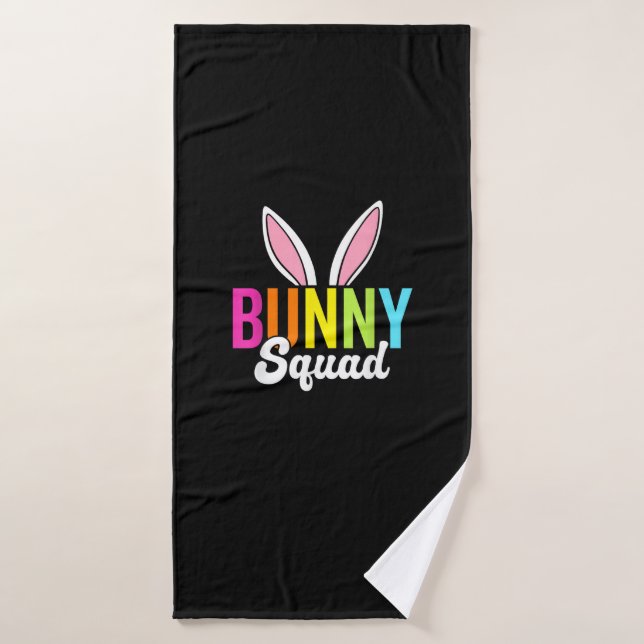 Bunny squad, matching easter rabbit ears, Easter p Bath Towel (Bath Towel)