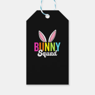 Bunny squad, matching easter rabbit ears, Easter p Gift Tags
