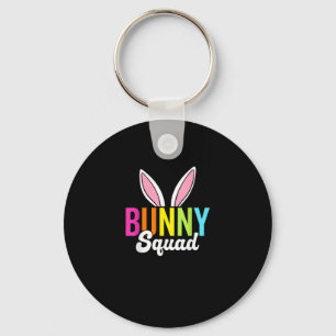 Bunny squad, matching easter rabbit ears, Easter p Key Ring