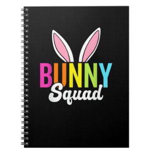 Bunny squad, matching easter rabbit ears, Easter p Notebook