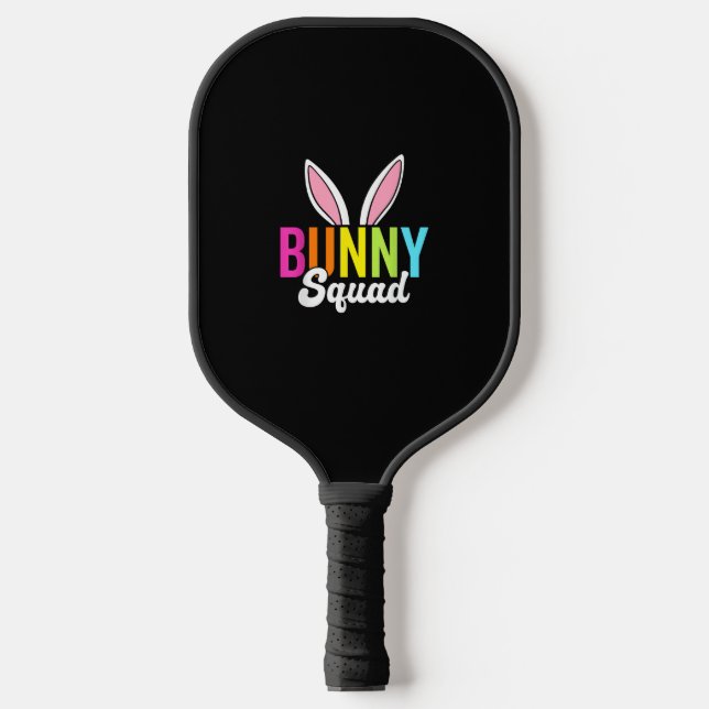 Bunny squad, matching easter rabbit ears, Easter p Pickleball Paddle (Front)