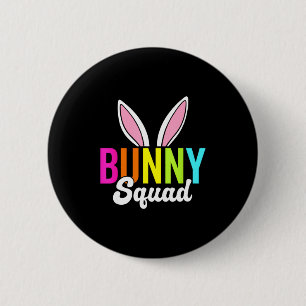 Bunny squad matching easter rabbit ears easter p t 6 cm round badge